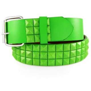  GENUINE LEATHER GREEN SNAP ON STUDDED BELT WITH A 