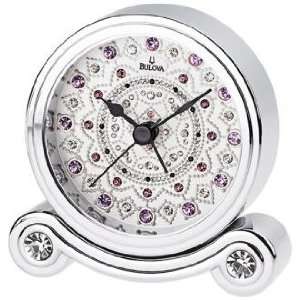  Olympia Crystal Accents 3 Wide Bulova Alarm Clock