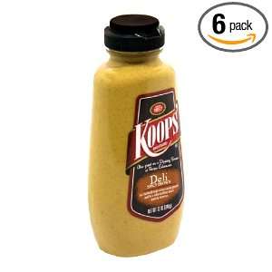  Mustard Deli Spicy Brown, 12 Ounce (Pack of 6)  Grocery 