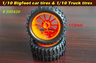 200420 for 1/10 RC Bigfoot car & Truck rubber tires  