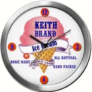  KEITH 14 Inch Ice Cream Metal Clock Quartz Movement 