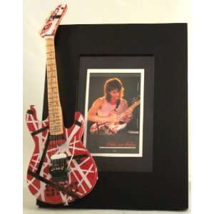  Eddie Van Halen Picture Frame with Miniature Guitar 