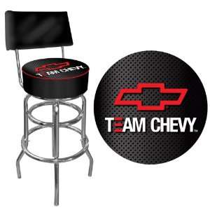   Global Team Chevy Racing Padded Bar Stool With Back