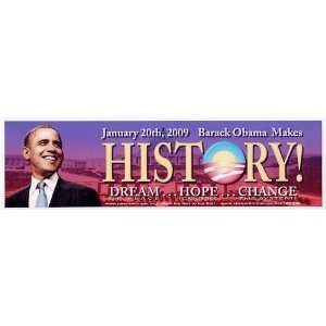 January 20th, 2009 Barack Obama Makes History Dream of Peace, Hope 