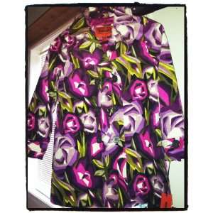   ~ Floral Multi Color Trench Coat~ Kids Size M 7/8 