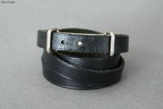   HAPI Black Leather Bracelet Triple / Quadruple Wrap w/ Box  