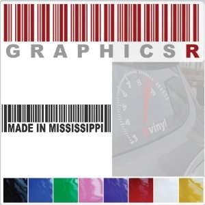 Sticker Decal Graphic   Barcode UPC Pride Patriot Made In Mississippi 