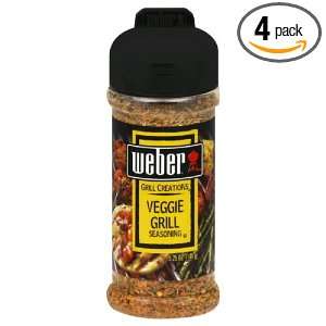 Weber Grill Seasoning Veggie Grill, 5.25 Ounce (Pack of 4)  