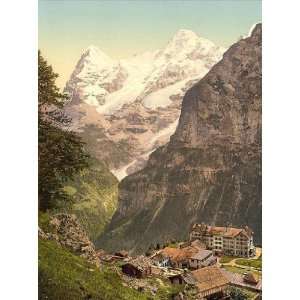  Vintage Travel Poster   Murren Hotel des Alps Bernese 