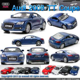 Audi 2008 TT Coupe 132 Color selection Diecast Mini Cars Toys 