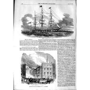   1851 SHIP HIBERNIA QUEBEC FIRE TOOLEY STREET SOUTHWARK