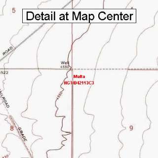  USGS Topographic Quadrangle Map   Malta, Idaho (Folded 