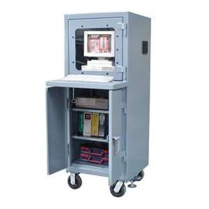  Mobile Computer Cabinet With 2 Adj. Shelves 26 X 24 X 68 
