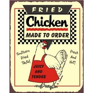  Fried Chicken To Order Vintage Metal Art Meat Deli Retro 