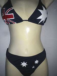 NEW NEW NEW *** LADIES/WOMEN/GIRLS AUSTRALIAN FLAG BIKINIS SIZES 8 