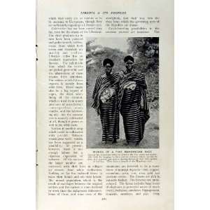  c1920 LIBERIA WOMEN MAHOMEDAN RACE MAP GRAN BASSA