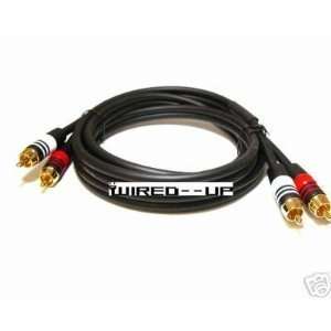  Wired Up 1M Premium Gold 2 RCA Red / White Audio Cable 