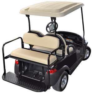 Rear Flip Seat Club Car Precedent (Buff in color) Golf Cart 2 n 1 Flip 