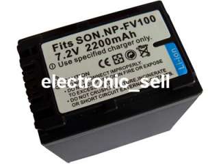 Battery+Charger for NP FV100 Sony HDR XR150E HDR XR200V  
