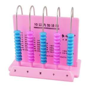   Children Pink Plastic Frame Maths Training Abacus Counting Toy Baby