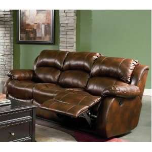  Casual Leather Sofa with 2 Recliners