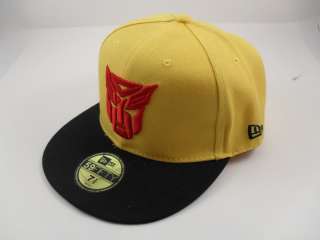 New ERA Transformers Autobot Fitted Yellow Cap Hat with Black Brim 