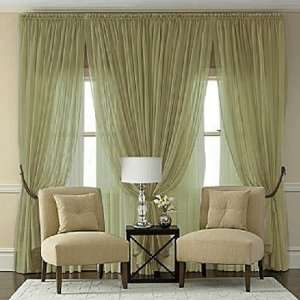  Splendor Olive Green Batiste Curtain Panel
