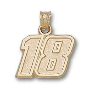  Bobby Labonte #18 Solid 10K Gold 1/2 Pendant Sports 