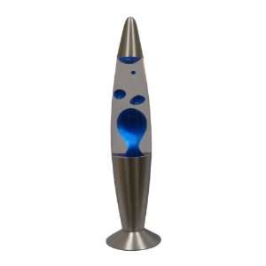  Classic Rocket Shape Lava Lamps   16.25 Tall   Blue Wax 