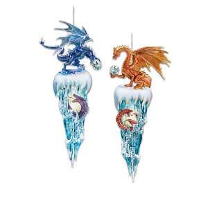  Kingdom Of The Ice Dragons Ornament Collection Fantasy Dragon 