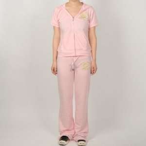  Juicy Couture Tracksuit Cotton Sweat Track Suit Pink Sz.XL 