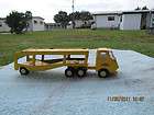 VINTAGE 1970 73 TONKA TRUCK WITH CAR CARRYING TRAILER