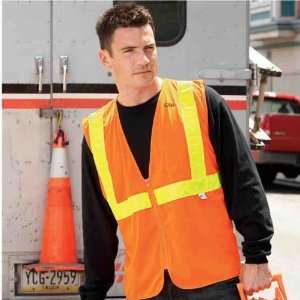 Bayside   Hi visibility orange safety mesh vest, 100% 