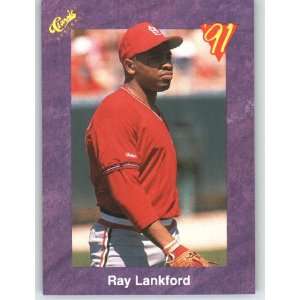  1991 Classic Game (Purple) Trivia Game Card # 83 Ray Lankford 