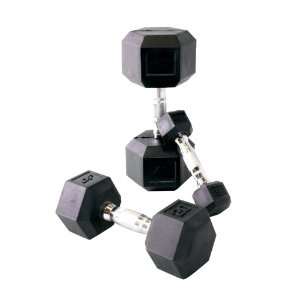   Barbell Rubber Coated Dumbbell Set Sizes 5 25 lbs