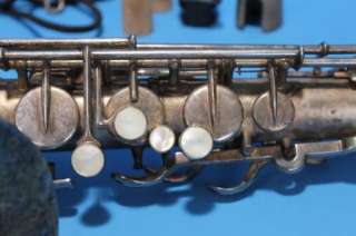 Vintage Martin Handcraft C Melody Saxophone Silverplate Phase 1 c1921 