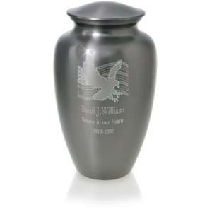  Patriotic Flag and Eagle Cremation Urn Patio, Lawn 