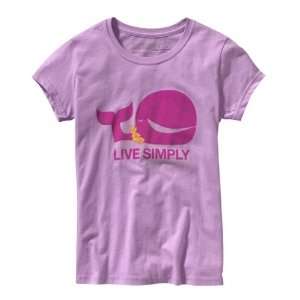 Patagonia Kids   Girls Live Simply Whale With Lei T Shirt 