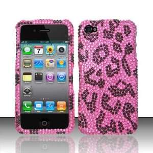  Apple iPhone 4 4G 4S AT&T Sprint Verizon Hot Pink Leopard Full 