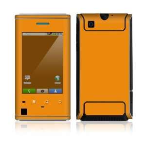 Simply Orange Protector Skin Decal Sticker for Motorola Devour Cell 