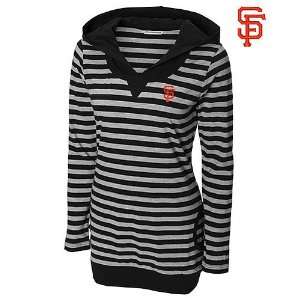 San Francisco Giants Womens Long Sleeve Topspin Striped Hoodie by 