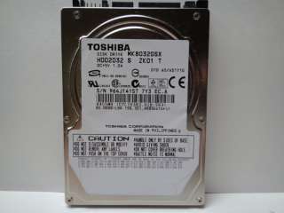 TOSHIBA 80 GB MK8032GSX HDD2D32 S ZK01 T SATA LAPTOP ) 683728109769 