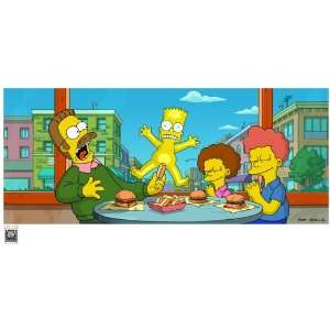  The Simpsons Movie Paper Giclee   Bart on Glass