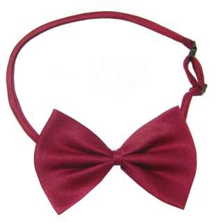 b1b# 1pc Solid Color Polyester Boys Bow tie  