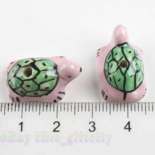 50x New Ceramic Charms Tortoise Porcelain Beads 140344  