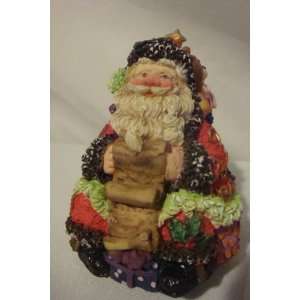  Crinkle Claus 1997 Top Spin Crinkle Santa List Resin 