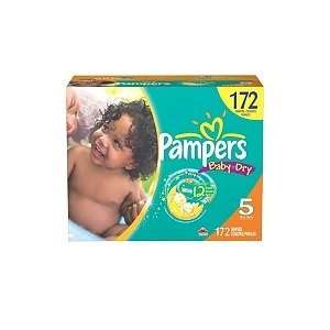 Pampers Baby Dry, Size 5 (27+ lbs.), 172 ct.