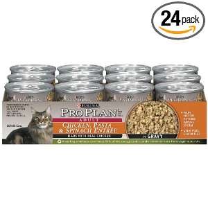 Purina Pro Plan Adult Cat Food, Chicken, Pasta and Spinach Entrée, 3 