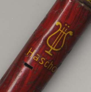 OLD & V RARE HASCHO TIN DRGM GERMANY TOY FLUTE WHISTLE  