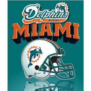  Miami Dolphins Light Weight Fleece NFL Blanket (Grid Iron 